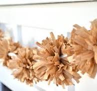 Paper Raffia Wall Art — Apricot Polkadot
