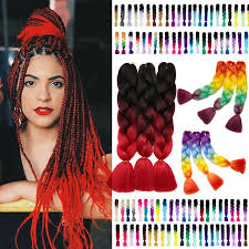 For the first time i didn't get a face lift because my hair was too tight. 24 Kanekalon Jumbo Braiding Hair Extensions Afro Box Braids Ombre Rainbow Uk Ebay