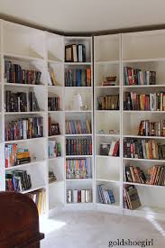 There are so many ways you can customize the billy bookcase with a hack and there have been so many creative projects doing just this, shared by their creators. Gold Shoe Girl From Barely Used To Bearing Books Diy Shoe Rack Bookshelf Corner Bookshelf Ikea Ikea Bookshelves Ikea Billy Bookcase