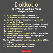 Great Big Minds DokkÅdÅ The Way Of Walking Alone By Facebook Always grip your sword with the thought of killing. the way of walking alone by