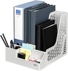 Choose from a variety of holders that adapt to the way you work and let you see everything you need at once. Deli Magazine File Book Holder Desktop Organizer Vertical Document Folder For Office Organization White 4 Compartments File Racks Stationery Office Supplies Psp Co Ir