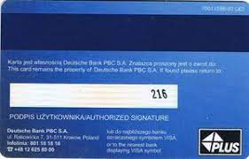 Head of retail customer service department at deutsche bank pbc s.a. Bank Card Deutsche Bank Deutsche Bank Pbc S A Poland Col Pl Ve 0061
