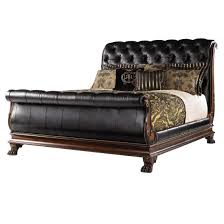 Pinetum's handcrafted leather sleigh bed offers security and comfort in the finest finished leather. Lexington Regents Row Coventry Leather Sleigh Bed King Lexington Furniture Lexington Furniture Bedroom Furniture