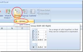 Group Rows And Columns In An Excel Worksheet