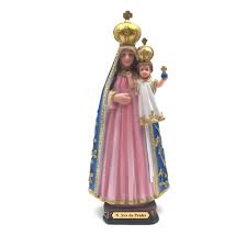 Ó maria santíssima, senhora da penha, em cujas mãos deus depositou is tesouros das suas graças e favores. Imagem De Nossa Senhora Da Penha Resina 20 Cm