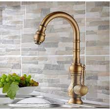 Gooseneck faucet, bathroom and kitchen brass faucet moroccan brass gold color faucet tap kitchen faucet, artkech94 5 out of 5 stars (73) $ 235.00 free shipping add to favorites solid brass sprayer with sprayer faucet insideast 4.5 out of 5 stars (247. Antique Brass Kitchen Faucet Amasra Antique Brass Kitchen Sink Faucet Hot Cold Thermostatic Mixer