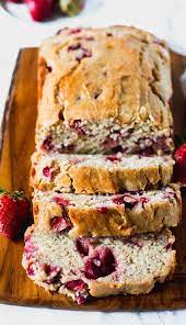 Strawberry Banana Bread Gluten Free Gluten Free Baking Dairy Free Vegan Cooking Strawberry Banana Bread Vegan Banana Bread Vegan Gluten Free Banana Bread