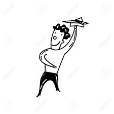Vous aurez besoin de feuille de papier rectangulaire, d'un élastique et d'une perforatrice. Kid Jetant Un Avion En Papier Dessin Anime Vector Illustration Clip Art Libres De Droits Vecteurs Et Illustration Image 81060934