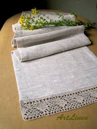 Linen Table Runner Lace Tablecloth Linen Tablecloth Etsy In 2020 Coffee Table Runner Modern Table Runners Table Cloth
