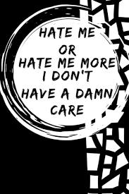 Hate Me Or Hate Me More I Don T Give A Damn Care 2021 Quotes For Life Friends Business Self Blank Lined Notebook With Funny Quotes 120 Pages Zone Quoted 9798596977875 Amazon Com Books