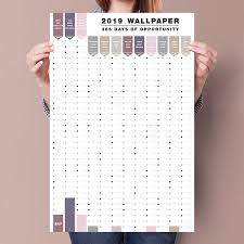 Press the print button and only the calendar will be printed. 2pcs Set 365 Days Wall Calendar 2019 2020 Paper Yearly Calendar Planner Day Schedule Agenda New Year Planner Student Gift Buy At The Price Of 9 04 In Aliexpress Com Imall Com