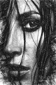 Art Woman Art Pencil Drawing Black And White Pictures Woman Sketch In Black And White Digital Art By Rafael Salazar In 2020 Charcoal Art Woman Sketch Pencil Art Drawings