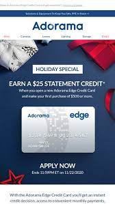 That credit card program finished on june 2020, and was replaced by a credit card program managed by synchrony bank. Earn A 25 Statement Credit With The Adorama Edge Credit Card Adorama Email Archive