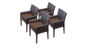 Keegan fabric set of 2 orange dining chair. 4 Barbados Dining Chairs W Arms In Cocoa Tk Classics Barbados Tkc097b Dc 2x C Cocoa