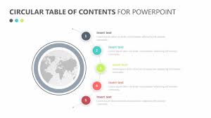 With The Circular Table Of Contents For Powerpoint You Can Introduce A New Project Or Get Started On Orientation O Circular Table Powerpoint Table Of Contents