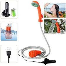 Andes Portable Shower Battery Operated Includes Showerhead 1 8m Hose Usb Cable 2200mah Rechargeable In 2020 Portable Camping Shower Portable Shower Camping Shower