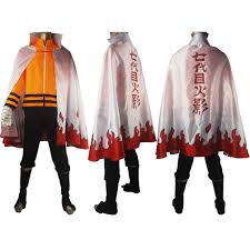 Naruto 7th Hokage Naruto Uzumaki Outfit Uniform Full Set Cosplay Costume Halloween Naruto Costumes Naruto Clothing Cosplay Costumes
