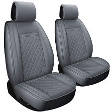 Luckyman Club 2 Pcs Gray Car Seat Covers Fit Most Sedan Suv Truck Fit For Chevy Silverado Equinox Malibu Impala Toyota 4runne Car Seats 4runner Chevy Silverado