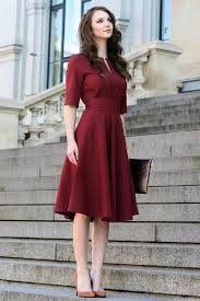 Pin By Madeline Usher On Cute Dark Red Dresses Red Cocktail Dress Womens Dresses