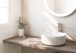 Round vessel sink wood grain bathroom tempered glass vanity hotel bowl basin. Wooden Bathroom Countertops The Perfect Shelf For A Basin Roca Life