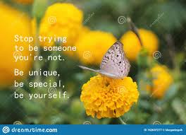 Inspirational Motivational Quote Stop Trying To Be Someone You Are Not Be Unique Be Special Be Yourself Stock Image Image Of Card Message 162637277