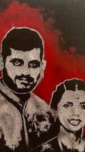 Glitter art for brother’s reception!, Congratulations @rahulacharya110 and  @mahima4651 💖, VC: @kavya_kk3 ♥️