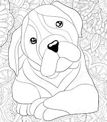 Discover all our printable coloring pages, to print or download for free ! A Cute Dog On The Abstract Floral Background Image For Adults A Royalty Free Cliparts Vectors And Stock Illustration Image 127141067