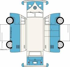 Hübsche, einfache bastelvorlagen zum ausdrucken sind oft die perfekte lösung, wenn du mit kindern basteln möchtest. Bastelbogen Vw Bus T1 Bastelbogen Papiermodell Auto Basteln