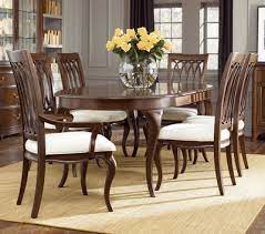 54w x 54d x 30h (closed) 74w x 54d x 30h (one leaf) dimensions: American Drew Cherry Grove New Generation 7pc Oval Dining Table Set 091 760 American Drew Furniture