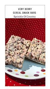 Cereal Snack Bars Recipe Cereal Snacks Cereal Bars Homemade Snacks