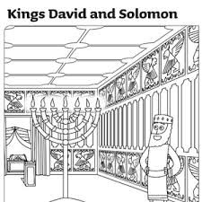 This coloring page is perfect for sunday school, homeschoolers, and detailed enough for adults to enjoy, . King Solomon And David Coloring Page