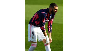 The table lists the player's age, nationality, and performance data; Real Madrid Hit By Benzema Injury Ahead Of Atalanta Match Arab News