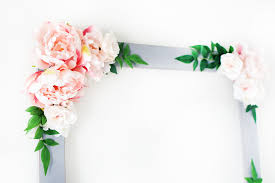 Diy photo booth frame ideas. Diy Bridal Shower Floral Photo Booth Frame Beacon Lane