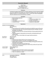 Resume Examples Experience Examples Experience Resume Resumeexamples Server Resume Resume Examples Restaurant Resume
