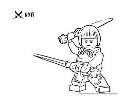 Printable ninjago nya easy coloring page. Lego Ninjago Nya Coloring Pages Ninjago Coloring Pages Lego Coloring Pages Lego Ninjago Nya