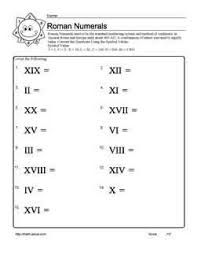 Gain Practice Using Roman Numerals With These Worksheets Roman Numerals Roman Numerals Chart Numeral