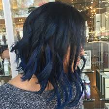 Black And Dark Blue Ombre Hair Top Balayage For Dark Hair Black And Dark Brown Hair Balayage Color 2020 Guide Blue Ombre Hair Wavy Bob Hairstyles Hair Styles