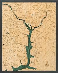 Washington D C 3 D Nautical Wood Chart