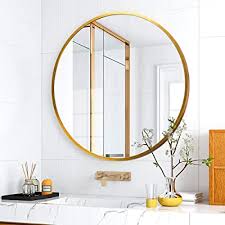 We've compiled a list of the best round wall mirrors here to help you find the perfect one for your home. Buy Neutype Round Mirror Metal Framed Wall Mounted Mirror Hanging Mirror For Bathroom Washroom Bedroom Living Room Golden 32 X 32 Online In Indonesia B0813bj8c9