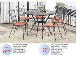 Aujourd'hui de 07h30 à 21h. Promo Chaise De Jardin Maroc Table De Jardin Ronde Maroc Chez Geant Casino