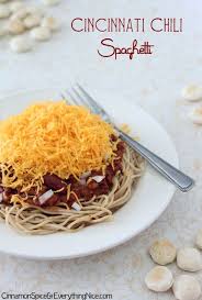 Beef Chili Served Over Spaghetti And Garnished With Your Choice Of Kidney Beans Onions Cheddar Cheese Delicious Chili Recipe Cincinnati Chili Chili Spaghetti
