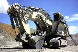 Liebherr R9800 Heavy Equipment Excavator Armored Truck