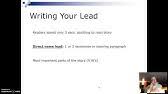Students practice writing articles using the support documents provided below (teacher choice as to which to use.) 3. Writing A News Lead Youtube