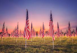American flag flying, flag usa over. American Flags At Sunset By Malcolm Macgregor