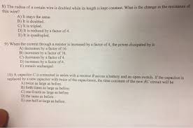 If Length Of A Cylindrical Conducting Wire Is Doubled And Area Of Cross  Section Is Halved Then The - Brainly.In