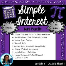 simple interest lesson bundle