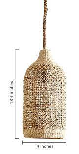 Roost Abaca Woven Pendants Modish Store Home Decor Online Stylish Lights Rattan Light