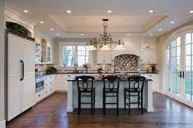 Beautiful Trey Ceiling For The Kitchen Really Makes It Feel Taller Kitchen Ceiling Design Traditional Kitchen Renovation Kitchen Ceiling