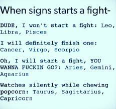 All about cancer zodiac sign. I Would Totally Start A Fight And I Will Finish It Aries Zodiac Signs Aquarius Zodiac Signs Gemini Zodiac Signs