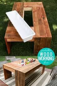 Oh, btw, you should diy a really cool coffee table even if you already have amazing store bought furniture. Diy Outdoor Coffee Table With Drink Cooler Woodworking Plan Remodelaholic